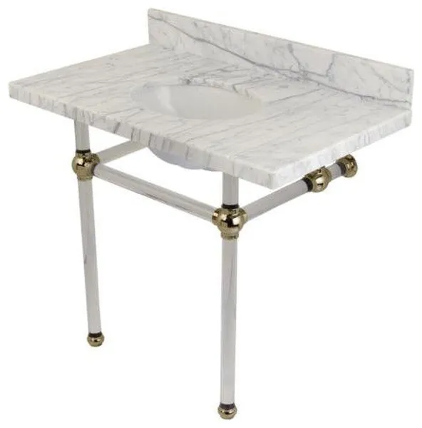 Kingston Brass Templeton 36" Bathroom Console Vanity, KVPB3630WQA6