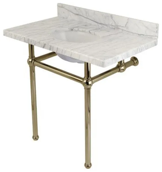 Kingston Brass Templeton 36" Bathroom Console Vanity, KVPB36WQB6