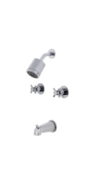 Kingston Brass Two-Handle Tub and Shower Faucet, Polished Chrome