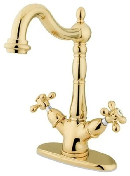 Kingston Brass Vessel Sink Faucet, Polished Brass