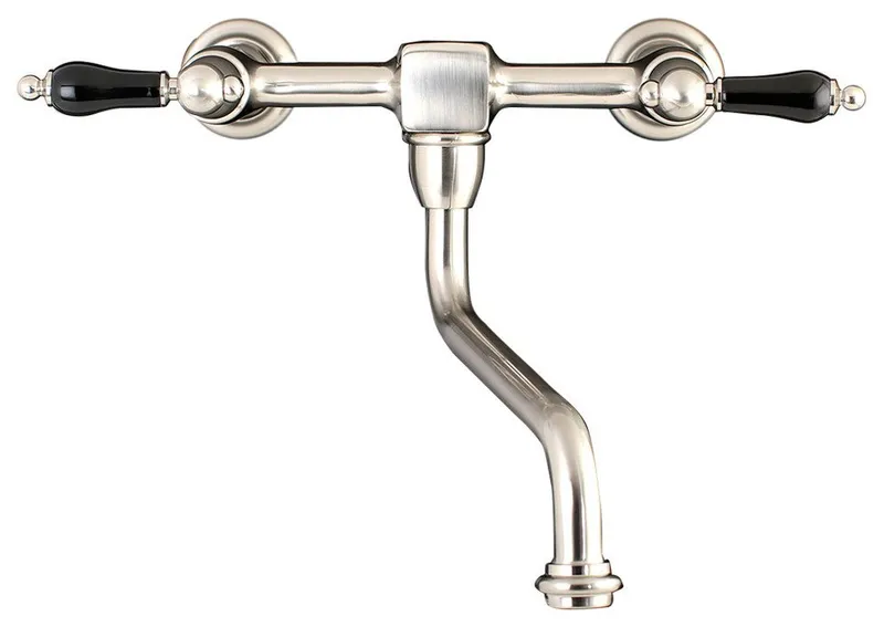 Kingston Brass Wall Mount Bathroom Faucet, Brushed Nickel