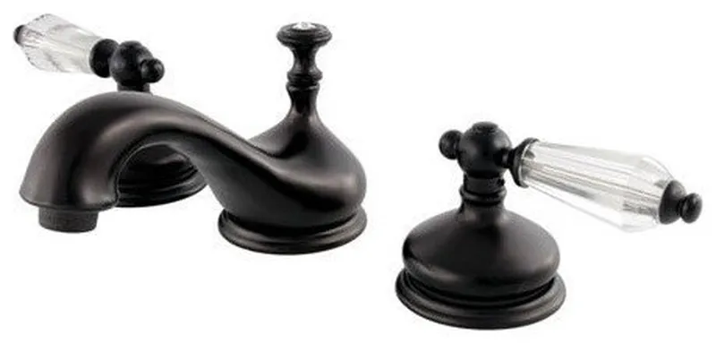 Kingston Brass Widespread Bathroom Faucet With Brass Pop-Up, Oil Rubbed Bronze
