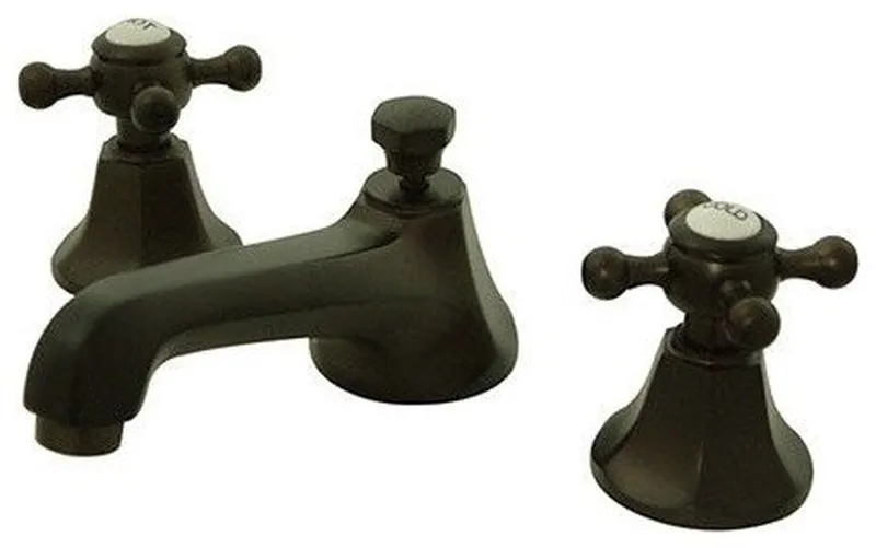 Kingston Brass Widespread Bathroom Faucet With Brass Pop-Up, Oil Rubbed Bronze