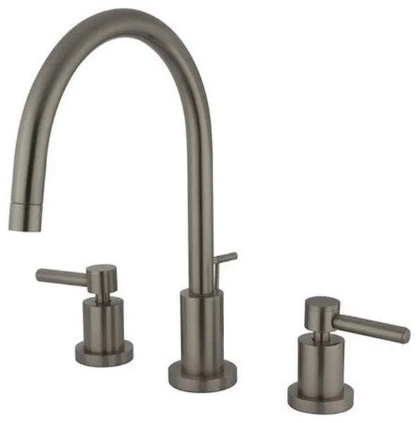 Kingston Brass Widespread Bathroom Faucet With Brass Pop-Up, Polished Chrome