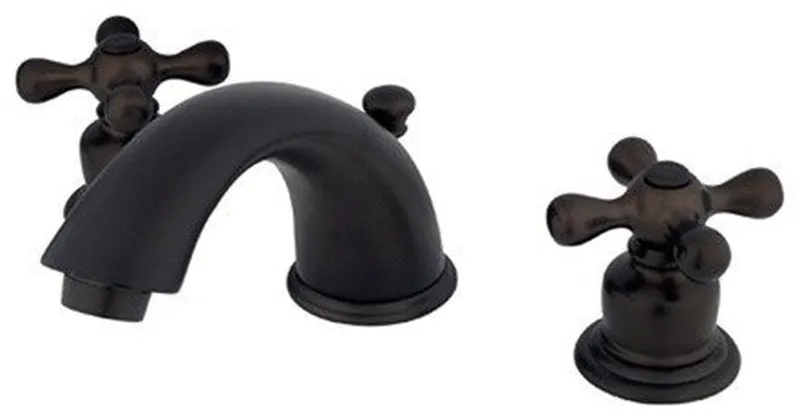 Kingston Brass Widespread Bathroom Faucet With Retail Pop-Up, Oil Rubbed Bronze