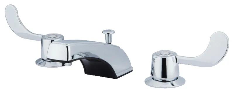 Kingston Brass Widespread Bathroom Faucet With Retail Pop-Up, Polished Chrome