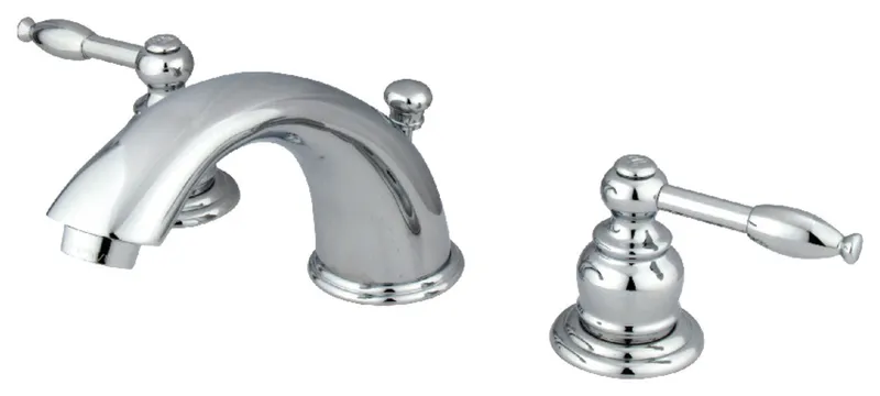 Kingston Brass Widespread Bathroom Faucet With Retail Pop-Up, Polished Chrome