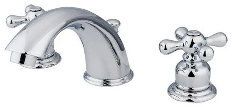 Kingston Brass Widespread Bathroom Faucet With Retail Pop-Up, Polished Chrome