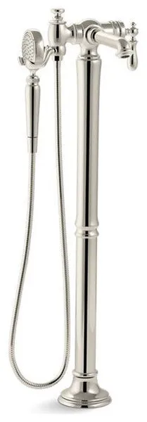 Kohler Artifacts Floor-Mount Bath Filler Trim With Hshower, Polished Nickel