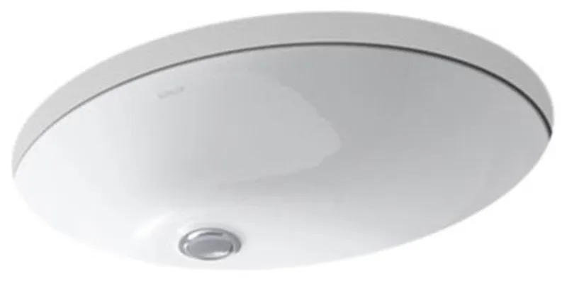 Kohler Caxton Oval 19" X 15" Under-Mount Bathroom Sink w/ Overflow, White