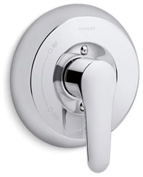 Kohler July Rite-Temp Valve Trim with Lever Handle, Polished Chrome