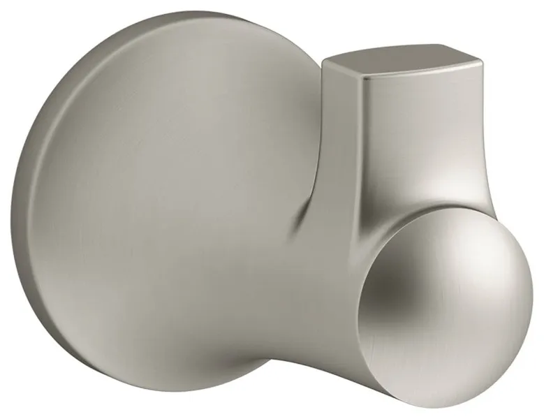 Kohler K-21956 Tempered Single Robe Hook - Vibrant Brushed Nickel