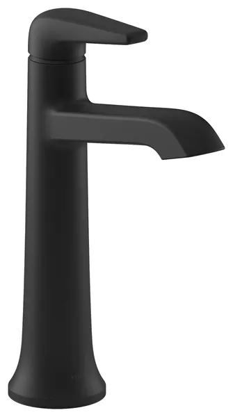 Kohler K-22023-4 Tempered 1.2 GPM 1 Hole Vessel Bathroom Faucet - Matte Black