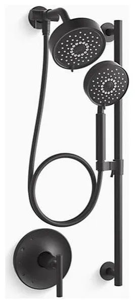 Kohler K-22181 Purist Pressure Balanced Shower System - Matte Black