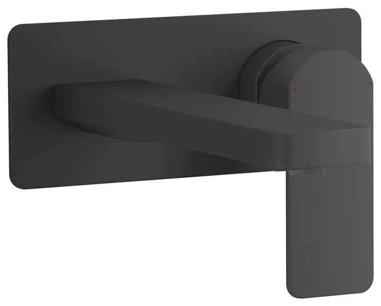 Kohler K-22567-4 Parallel 1.2 GPM Wall Mounted Centerset Bathroom - Matte Black