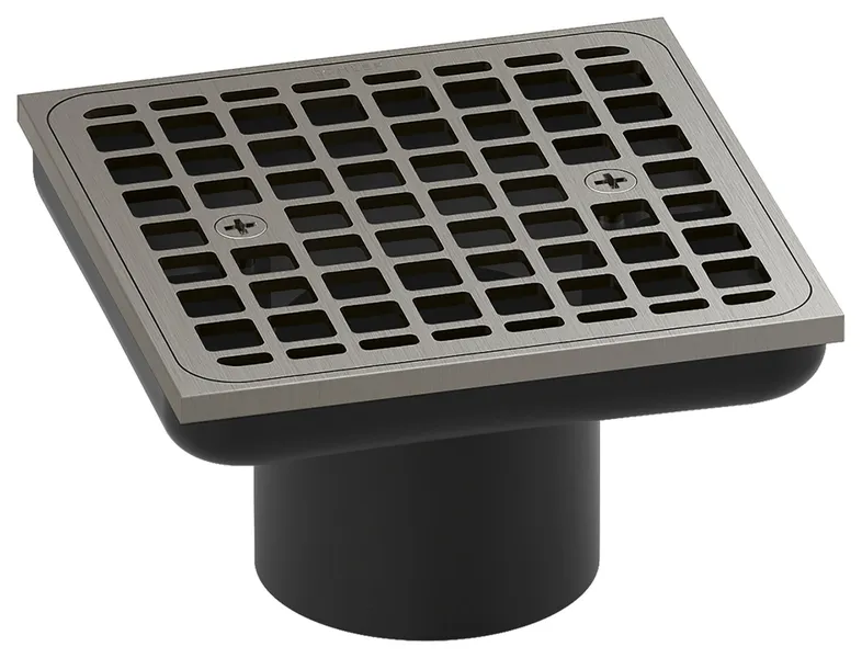 Kohler K-22665 Clearflo Square Brass Tile-in Shower Drain (Drain - Brushed
