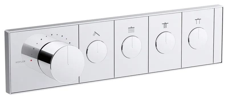 Kohler K-26348-9 Anthem Four Function Thermostatic Valve Trim - Polished Chrome