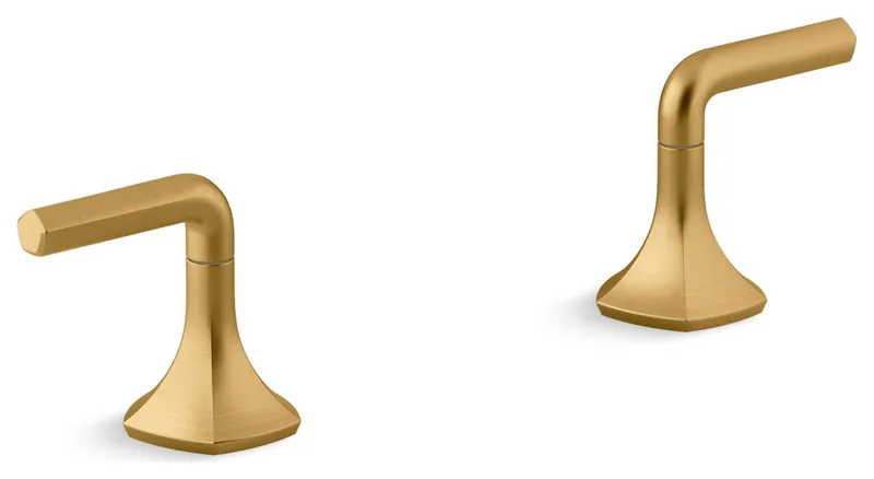 Kohler K-27010-4 Occasion Lever Handles for Bathroom Sink - Vibrant Brushed