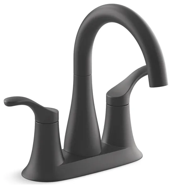 Kohler K-27388-4 Simplice 1.2 GPM Centerset Bathroom Faucet - Matte Black
