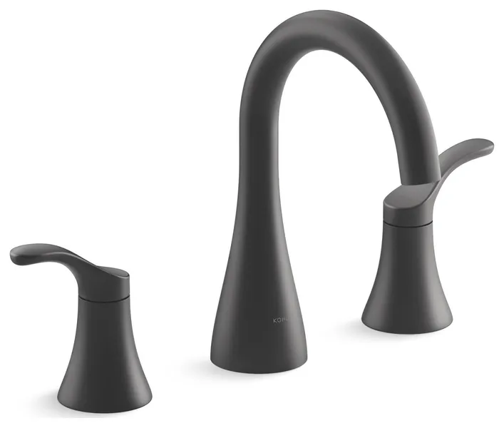 Kohler K-27390-4 Simplice 1.2 GPM Widespread Bathroom Faucet - Matte Black