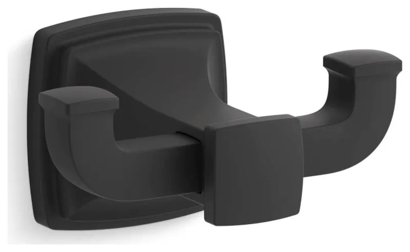 Kohler K-27411 Riff Double Robe Hook - Matte Black