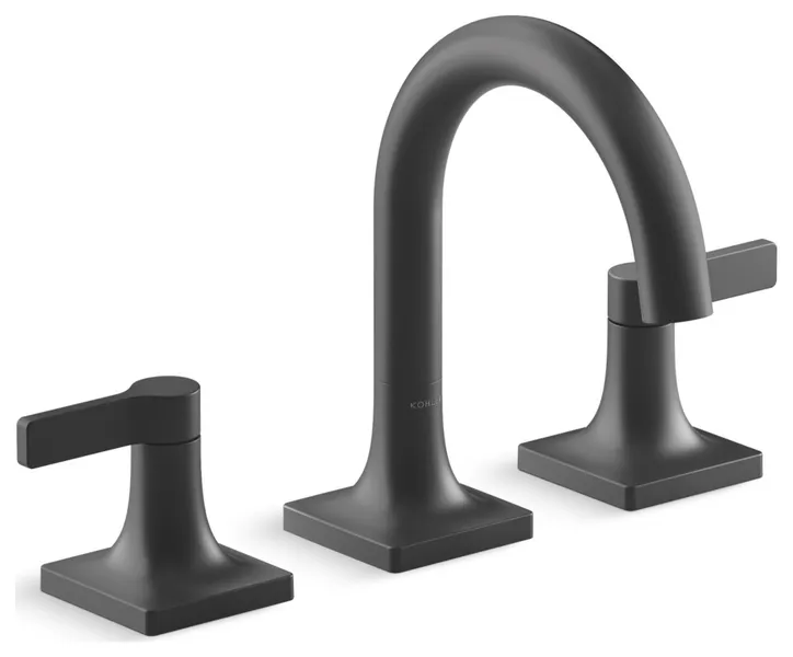 Kohler K-28125-4K Venza 1 GPM Widespread Bathroom Faucet - Matte Black