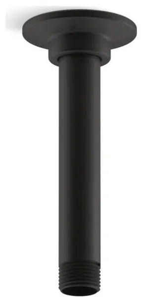 Kohler K-7394 6-3/8" Ceiling Mounted Shower Arm and Flange - Matte Black