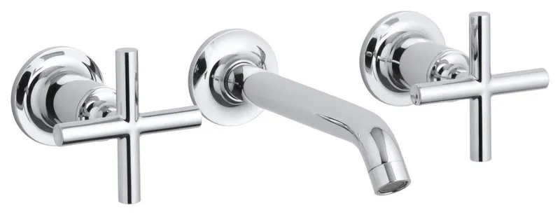 Kohler K-T14413-3 Purist 1.2 GPM Wall Mounted Widespread Bathroom - Polished