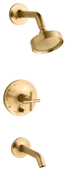 Kohler K-T14420-3 Purist Tub and Shower Trim Package - Vibrant Brushed Moderne
