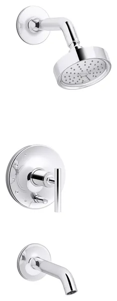 Kohler K-T14420-4G Purist Tub and Shower Trim Package - Polished Chrome