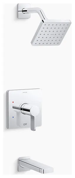Kohler K-TS23502-4G Parallel Tub and Shower Trim Package - Polished Chrome