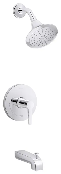 Kohler K-TS97074-4G Pitch Tub and Shower Trim Package - Polished Chrome
