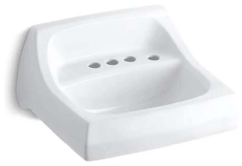 Kohler Kingston Bathroom Sink w/ Right-Hand Soap Dispenser Hole, White