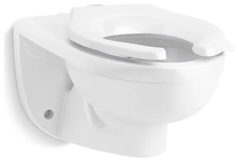 Kohler Kingston Ultra WallMounted Top Spud Flushometer Bowl White