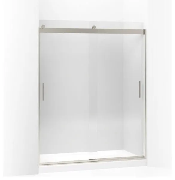 Kohler Levity Sliding Shower Door, 74" H X 56-5/8 - 59-5/8" W, Matte Nickel