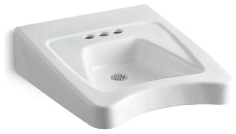 Kohler Morningside 20" X 27" Wheelchair Bathroom Sink w/ 4" Holes, White