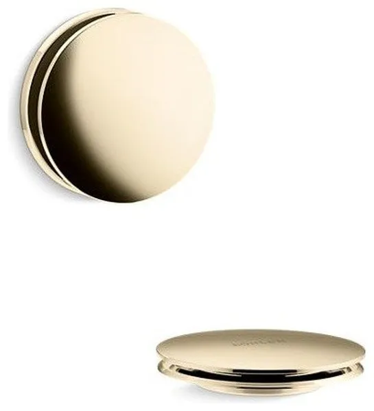 Kohler Pureflo Contemporary Push Button Bath Drain Trim, Vibrant French Gold