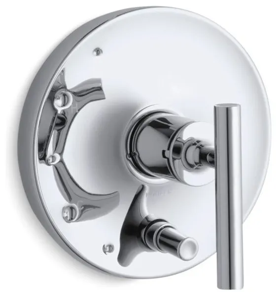Kohler Purist Rite-Temp Pressure-Balancing Valve Trims, Polished Chrome
