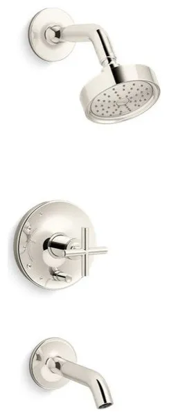 Kohler Purist Rite-Temp With Handle, 1.75 GPM Showerhead Polished Nickel