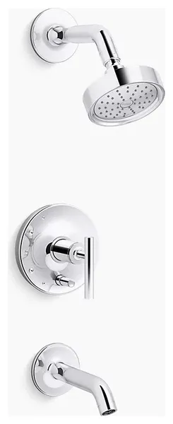 Kohler Purist Tub and Shower Trim Package With 1.75 GPM Shower Head