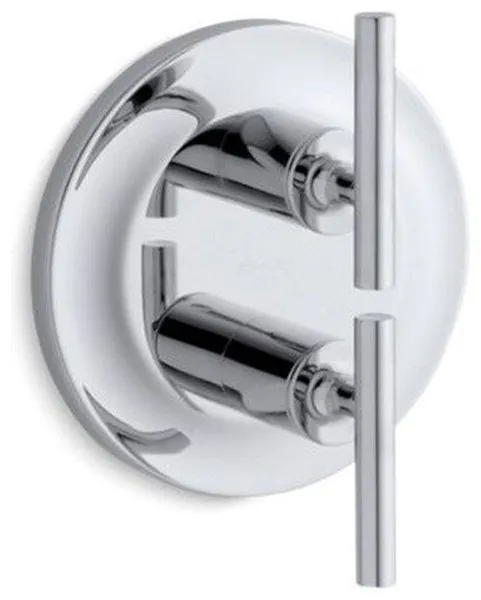 Kohler Purist Valve Trims For Stacked Valve, Polished Chrome