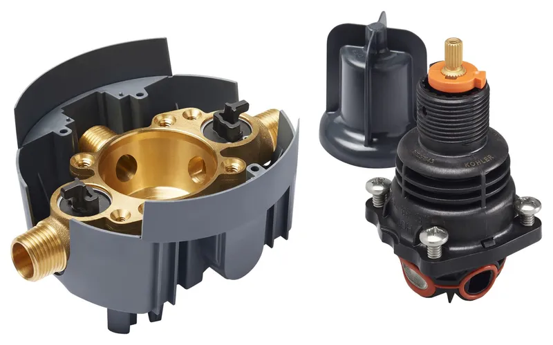 Kohler Rite-Temp Thermostatic Valve Body And Cartridge Kit With Service Stops
