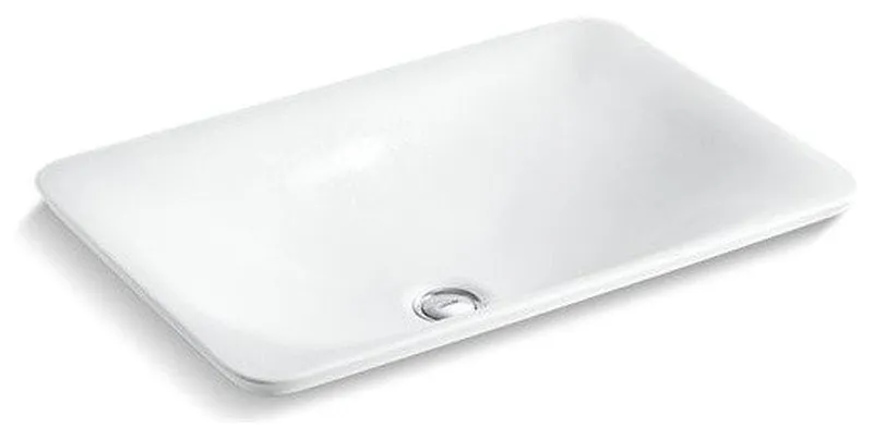 Kohler Sartorial Paisley In White On Carillon Wading Pool Bathroom Sink, White