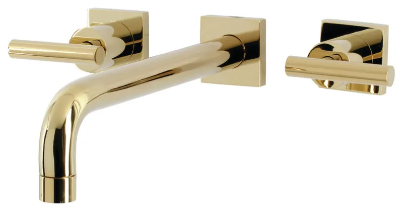 KS6022CML Wall Mount Tub Faucet, Polished Brass
