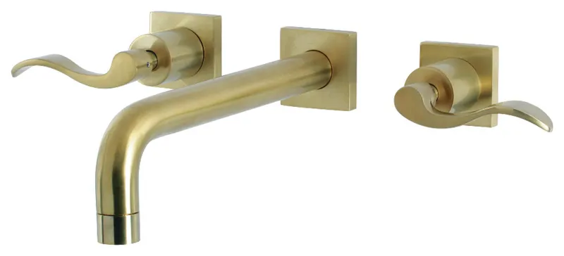 KS6027DFL Wall Mount Tub Faucet, Brushed Brass