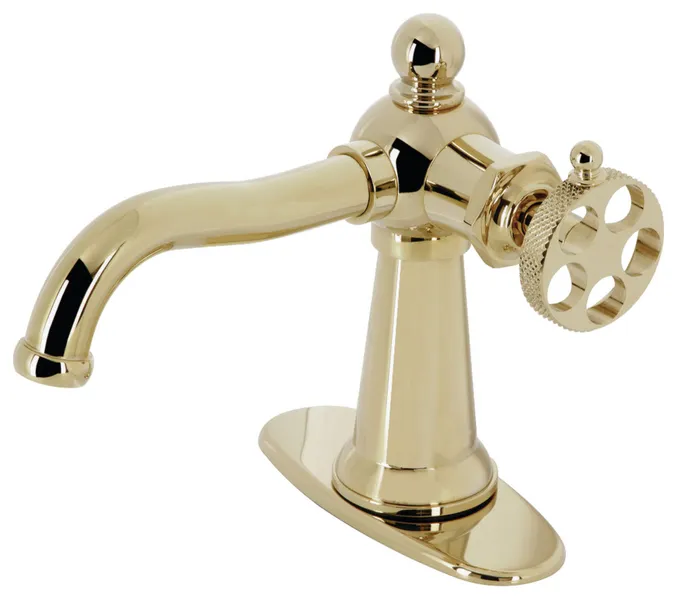KSD3542RKX Single-Handle Bathroom Faucet With Push Pop-Up, Polished Brass