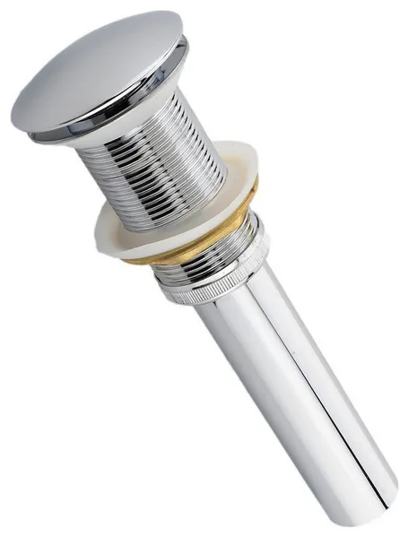 KubeBath Solid Brass Pop-Up Drain NO Overflow, Chrome