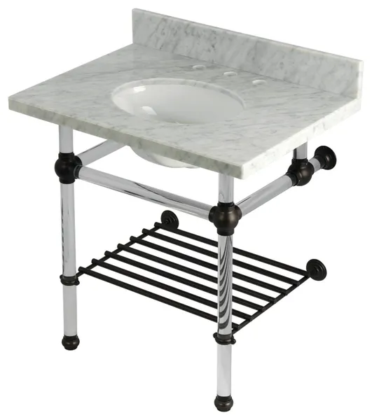 KVPB3030MAB5 30" Console Sink with Acrylic Legs (8", 3 Hole)