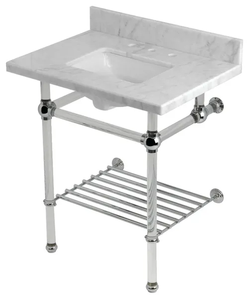 KVPB30MASQB1 30" Console Sink with Acrylic Legs (8-Inch, 3 Hole)
