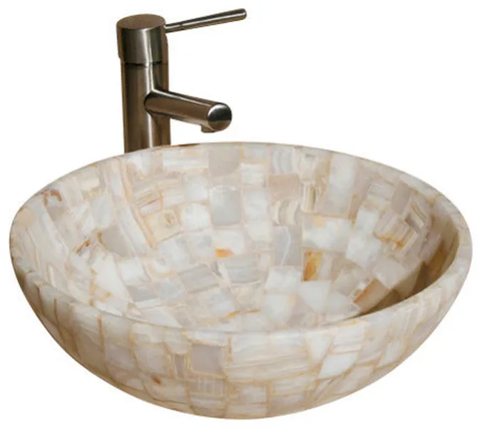 L-VMR-R-16W Polished #7 Vessel Sink